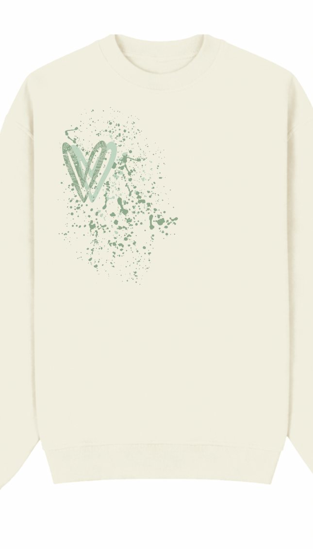 Sage Green Paisley Heart Printed Sweatshirt – image 4