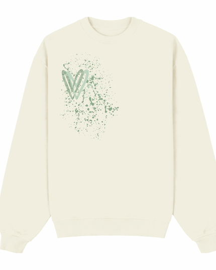 Sage Green Paisley Heart Printed Sweatshirt Kids