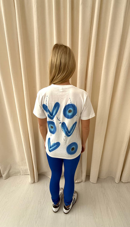 Blue Heart, Evil Eye T Shirt Legging Set