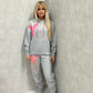 Neon Heart Grey Hooded Tracksuit