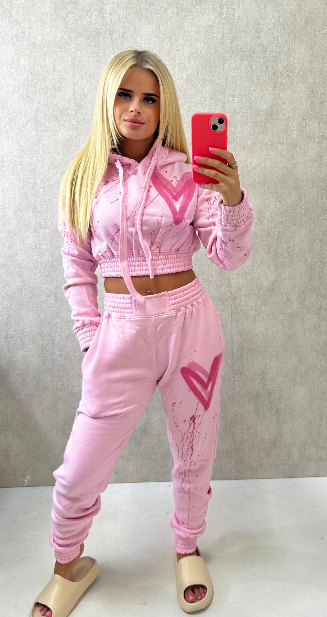 Sprayed Cropped Tracksuits – Miss Runway