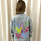 Multicoloured Leopard Print Sweatshirt Grey