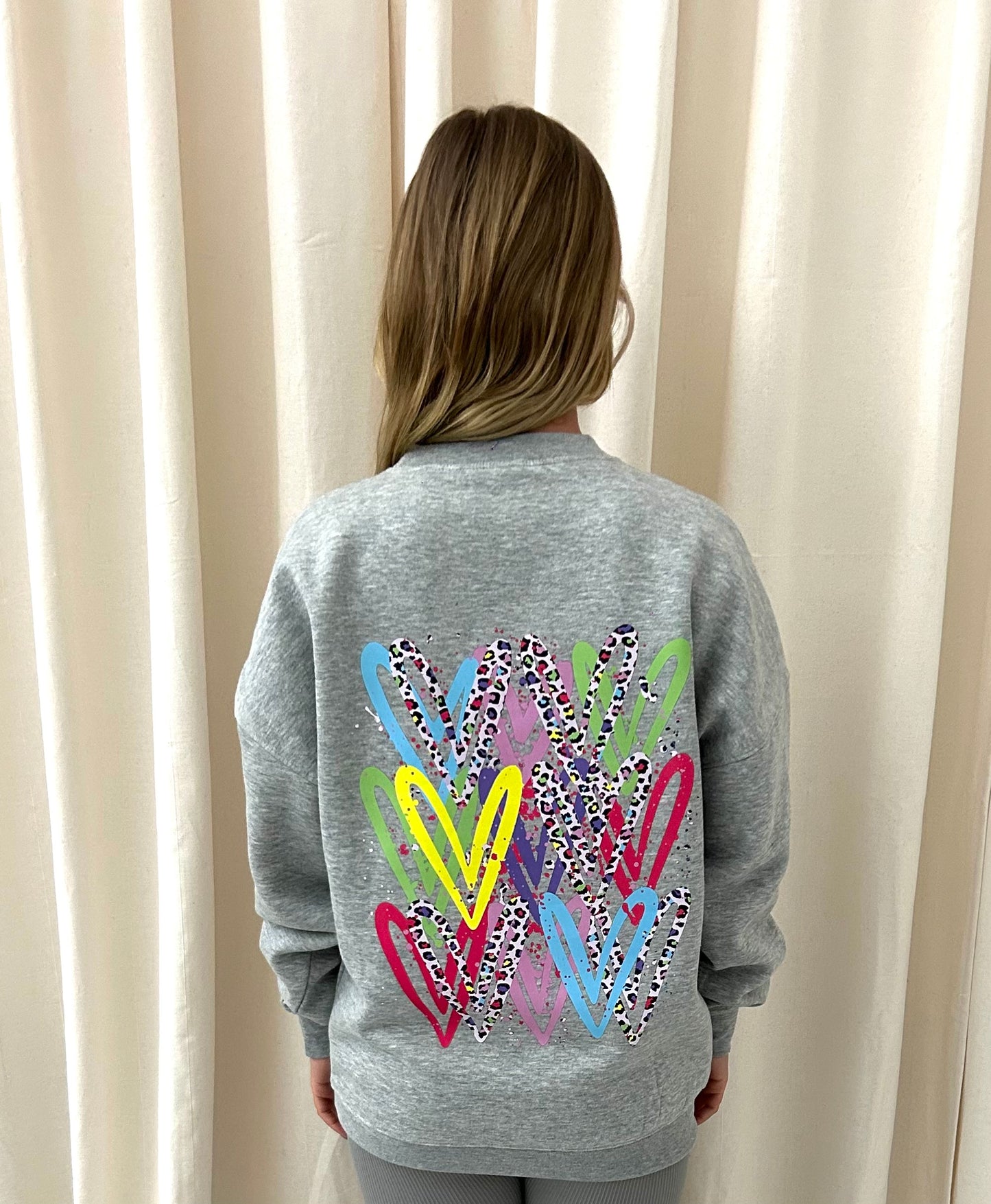 Multicoloured Leopard Print Sweatshirt Grey