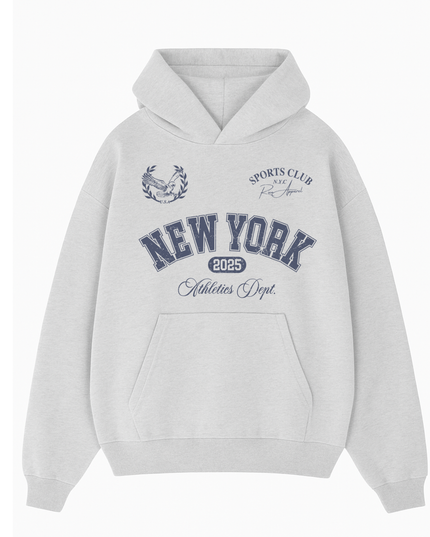 New York Sports & Leisure Club Hoodie Adult Ash Grey