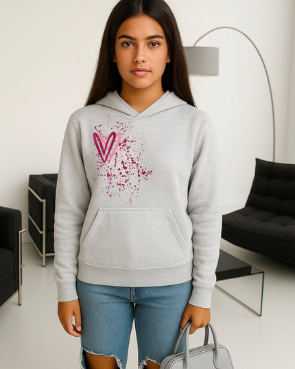 Colourful Heart Printed Hoodie