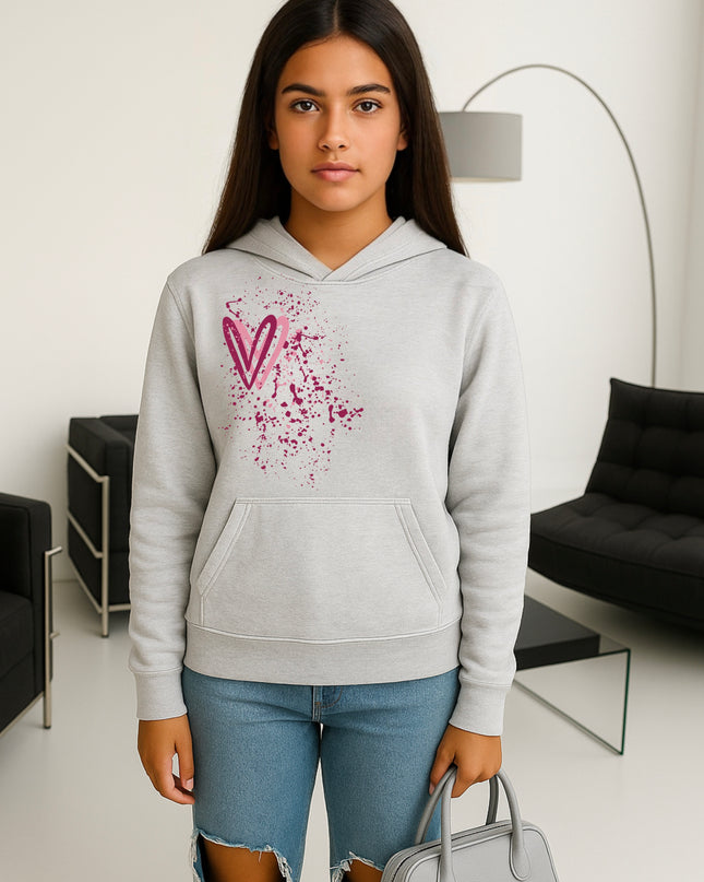 Colourful Heart Printed Hoodie