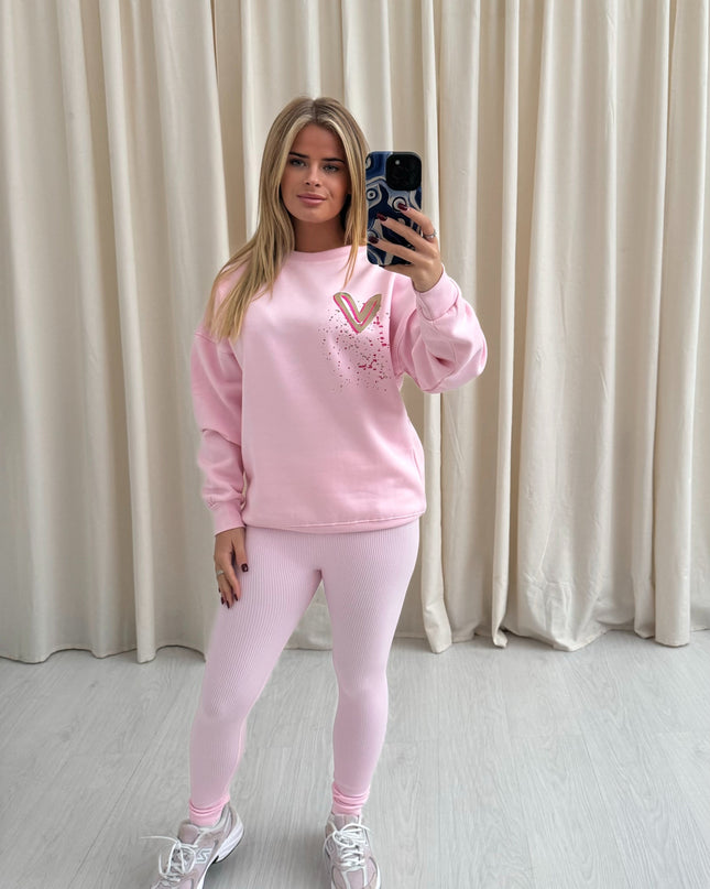 Life Is Good Printed Sweatshirt & Leggings Adults