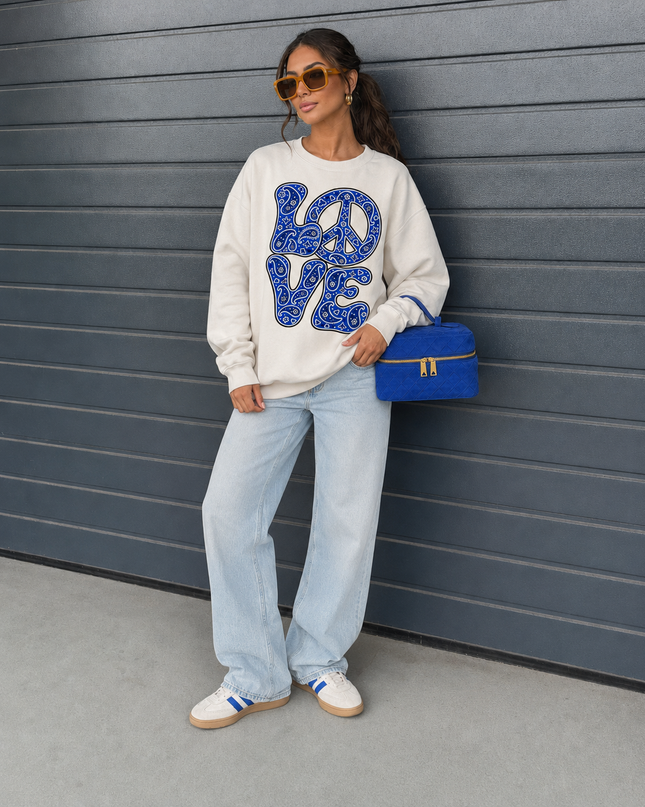 Paisley Love Royal Blue Sweatshirt
