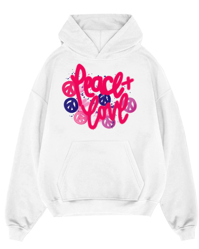 Peace & Love Hoodie Adults