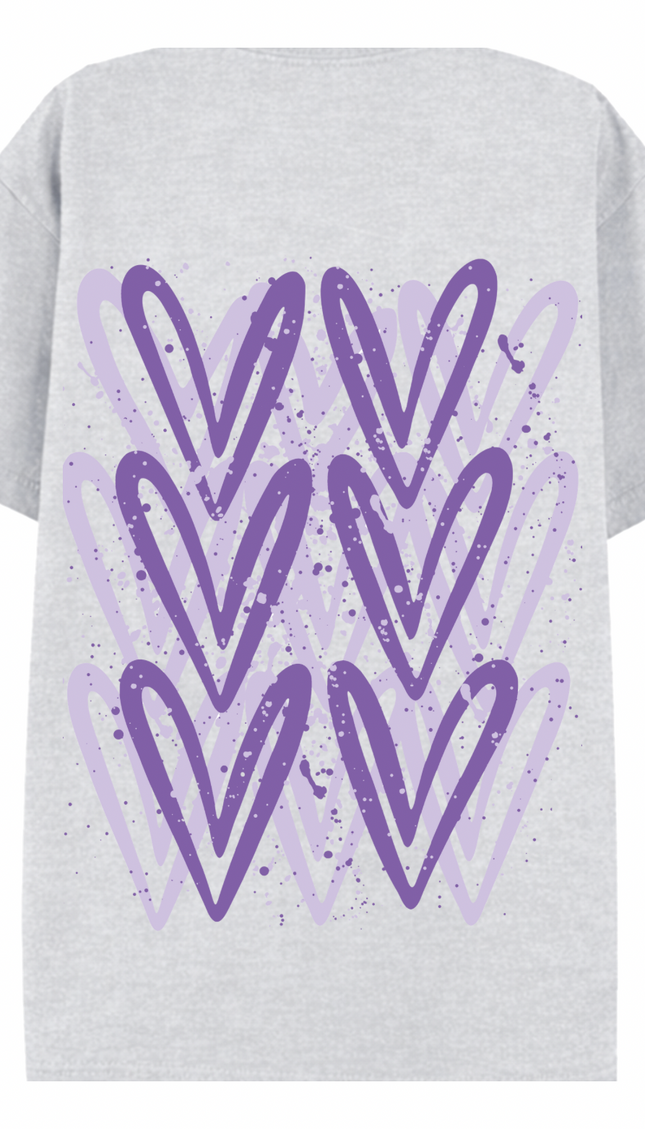 Lilac Heart Printed T-shirt – image 9