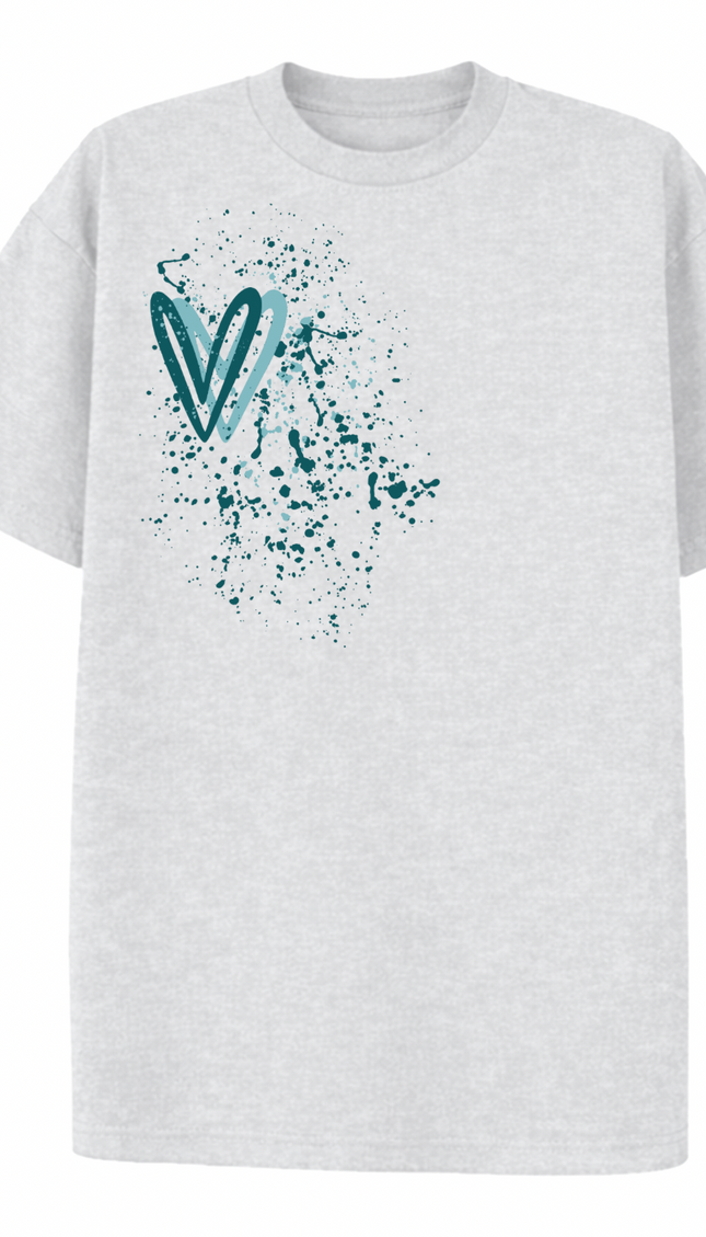 Teal Heart Printed T-shirt – image 6