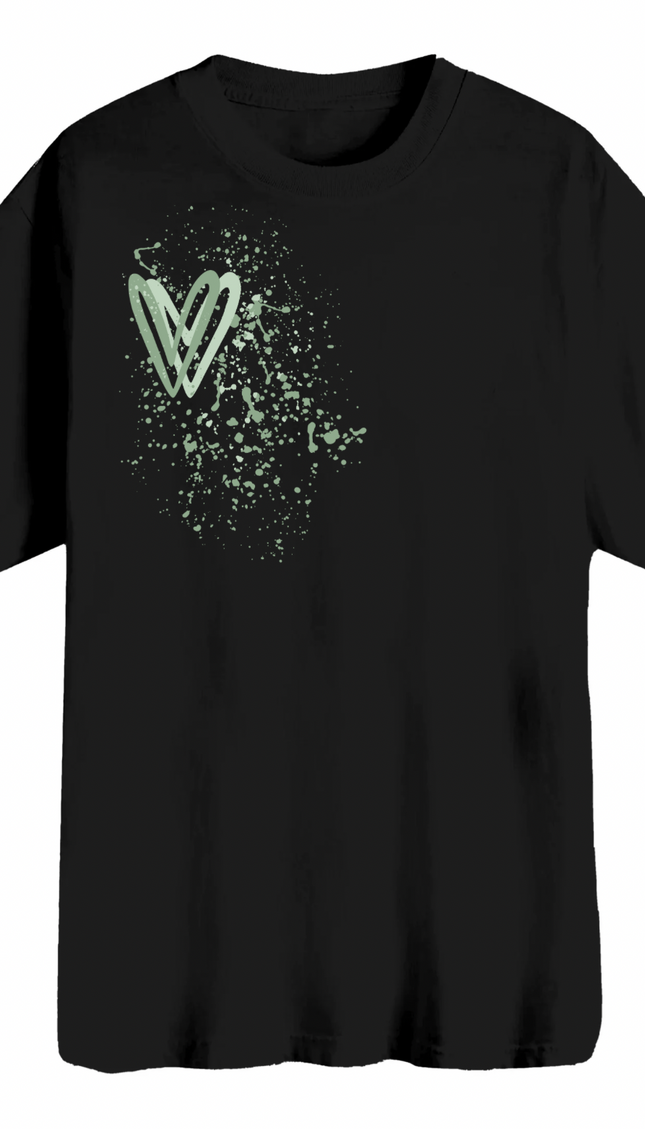 Sage Green Heart Printed T-shirt – image 6