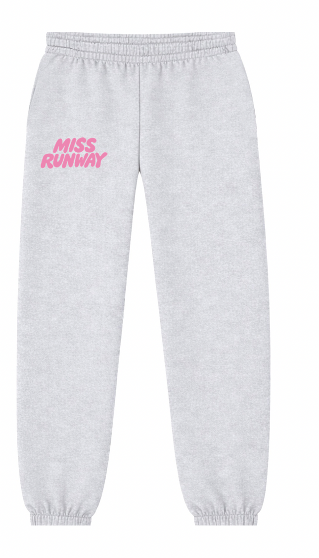 Miss Runway Established Joggers Grey/Pink – adult printed joggers by Miss Runway