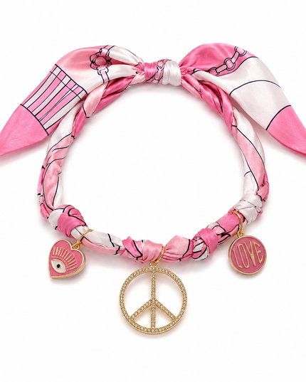 Endless Opulence Bandanna Choker Pink