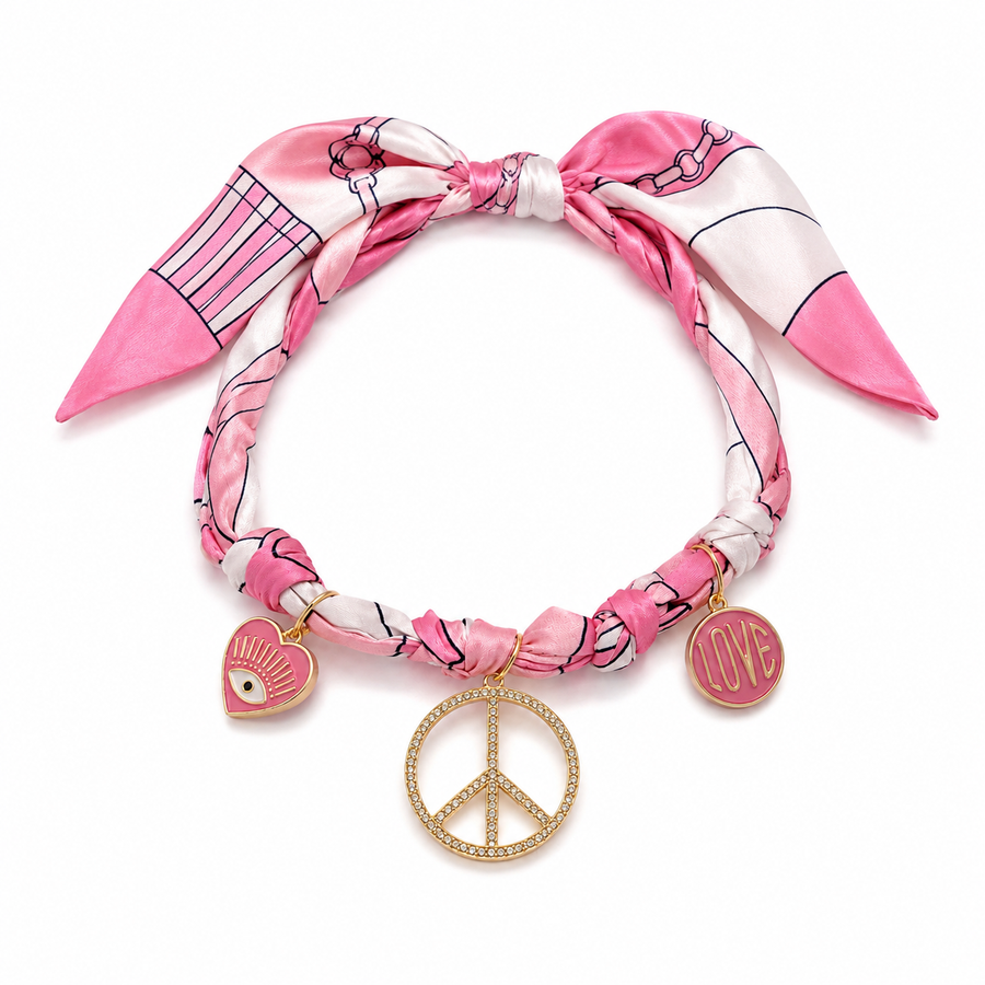 Endless Opulence Bandanna Choker Pink – women's bandanna choker by Miss Runway