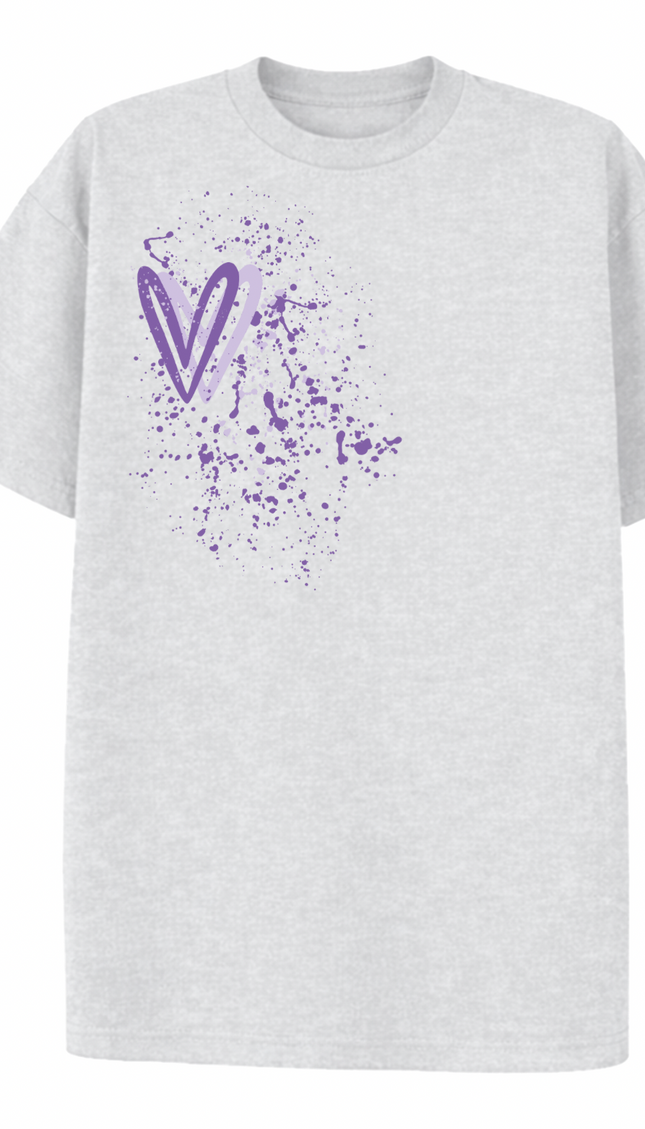 Lilac Heart Printed T-shirt – image 10
