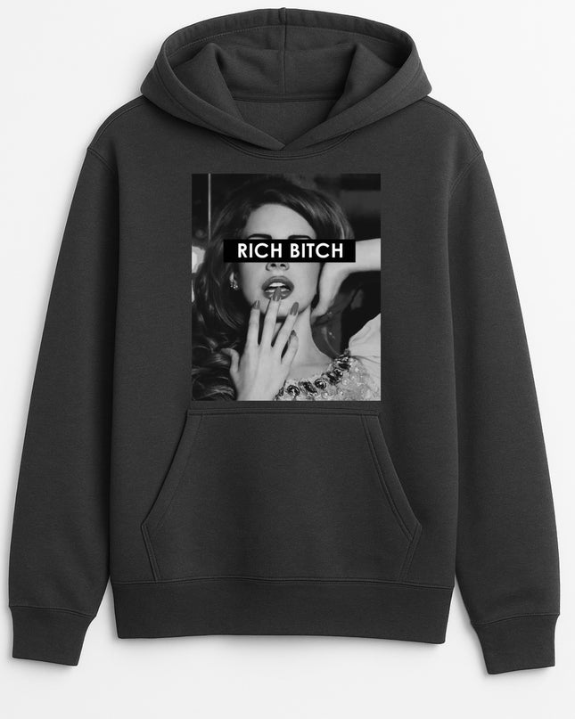 Rich B***h Charcoal Hoodie
