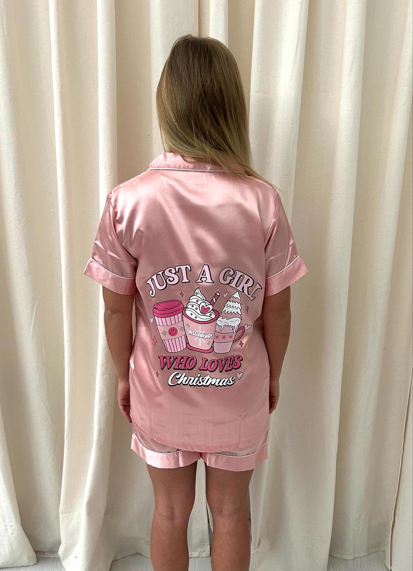 Miss Runway Just A Girl Pyjamas Rose Pink