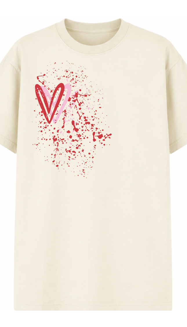 Pink/Red Heart Printed T-shirt – image 10