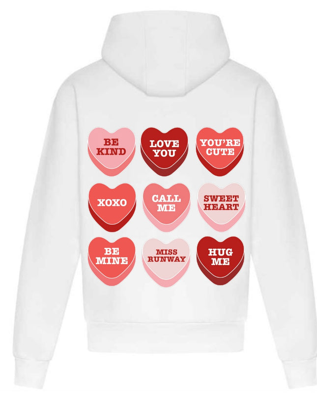 Love Heart Hoodie White