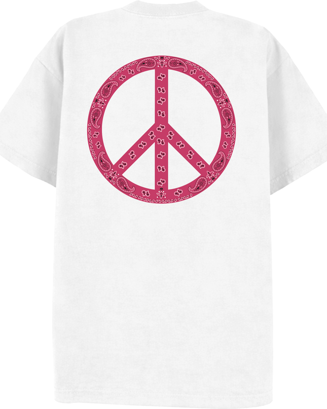 Paisley Peace T Shirt Fuchsia