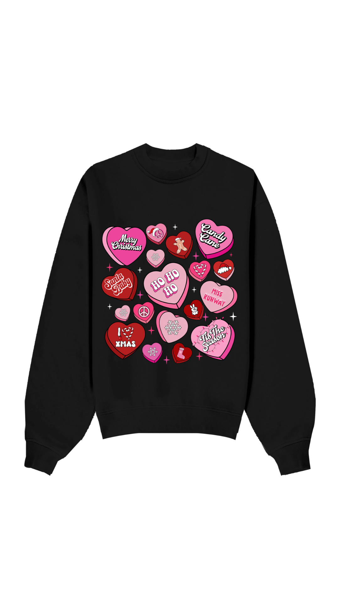 Love Heart Sweatshirt Black