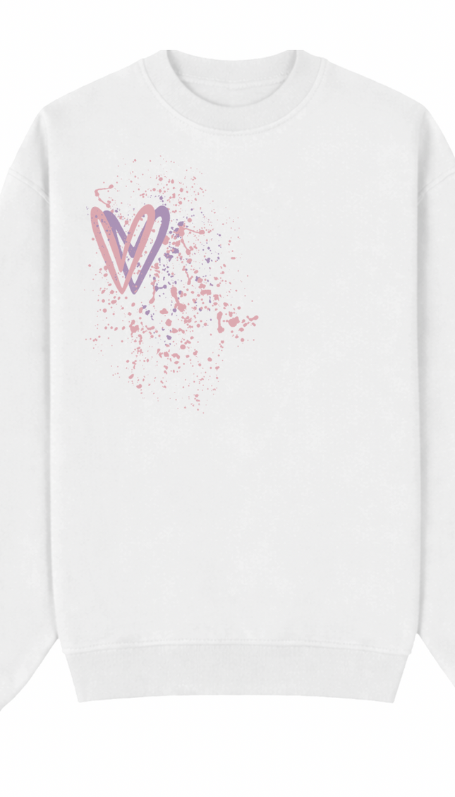 Dark Pastel Heart Printed Sweatshirt – image 4