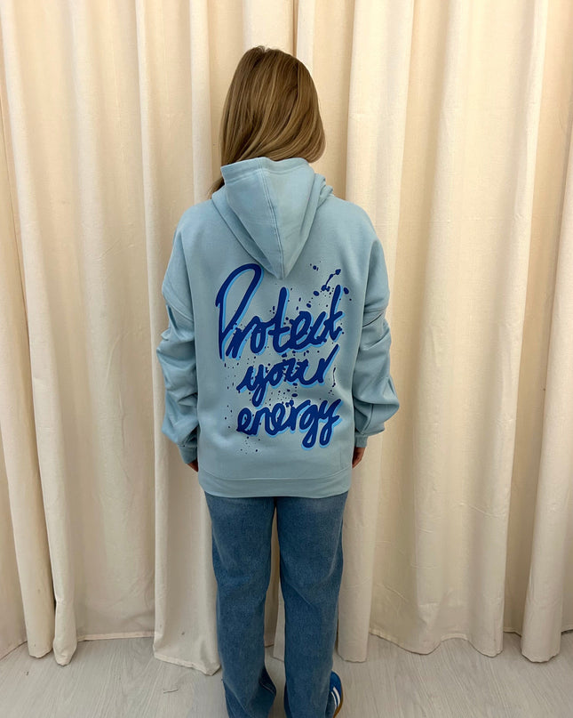 Protect Your Energy Printed Ruched Hoodie
