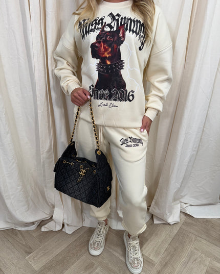 Miss Runway Doberman Kids Sweatshirt Tracksuit