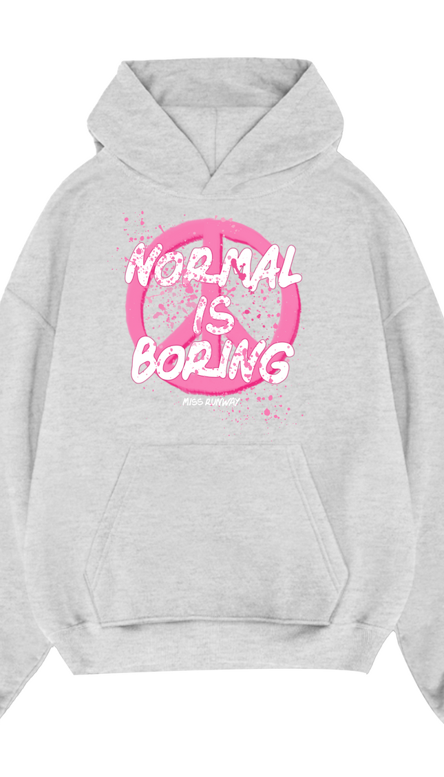 Normal Is Boring Peace Hoodie by Miss Runway – image 2