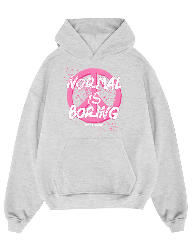 Normal Is Boring Peace Hoodie Adults