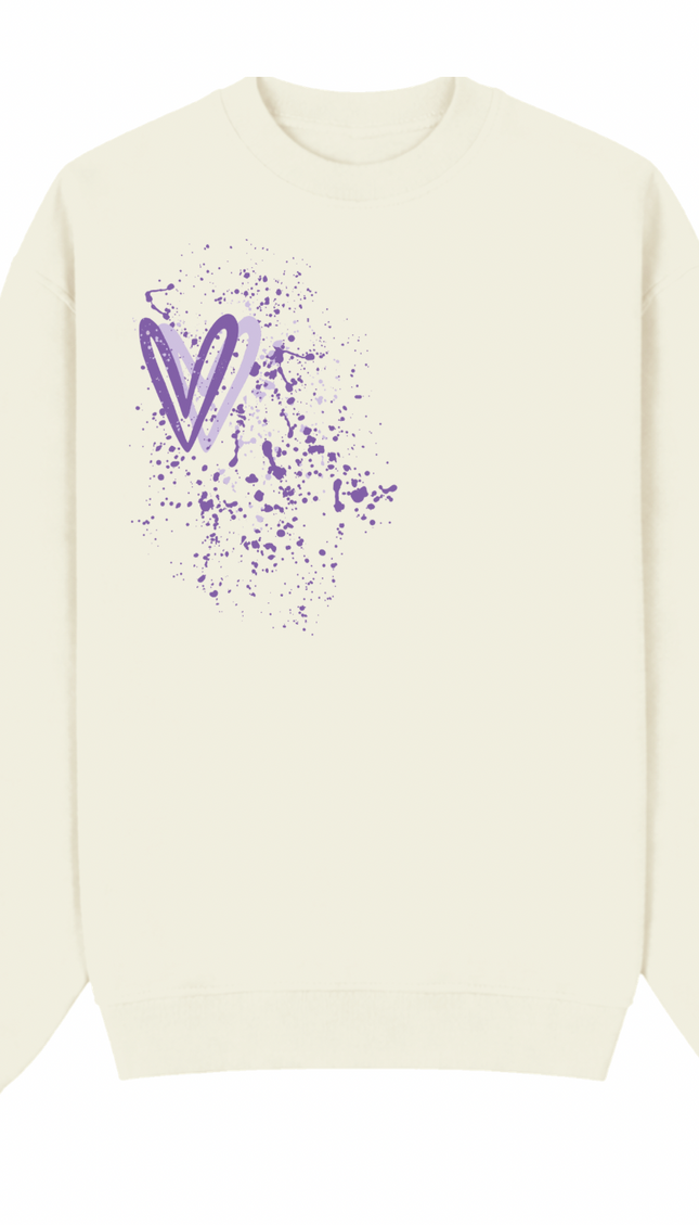 Lilac Heart Printed Sweatshirt – image 6