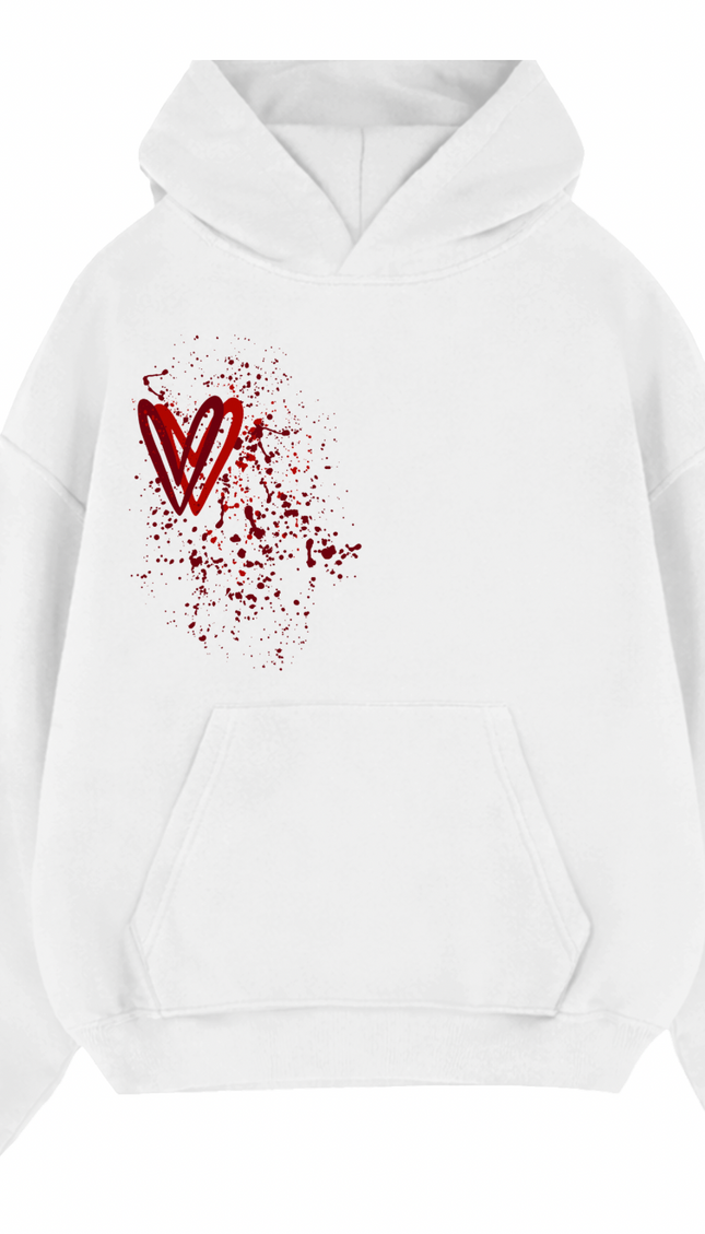 Red Heart Printed Hoodie – image 6