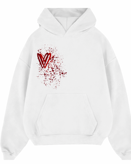 Red Heart Printed Hoodie Adults