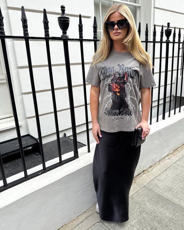 Miss Runway Doberman Printed T-shirt Adult