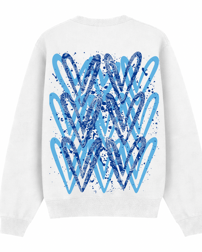 Royal Blue Paisley Heart Printed Sweatshirt Kids