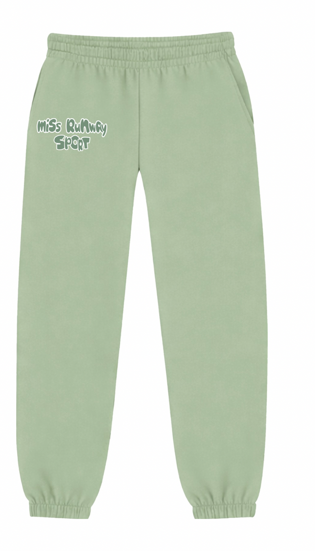 Miss Runway Sport Joggers Sage Green – adult printed joggers by Miss Runway