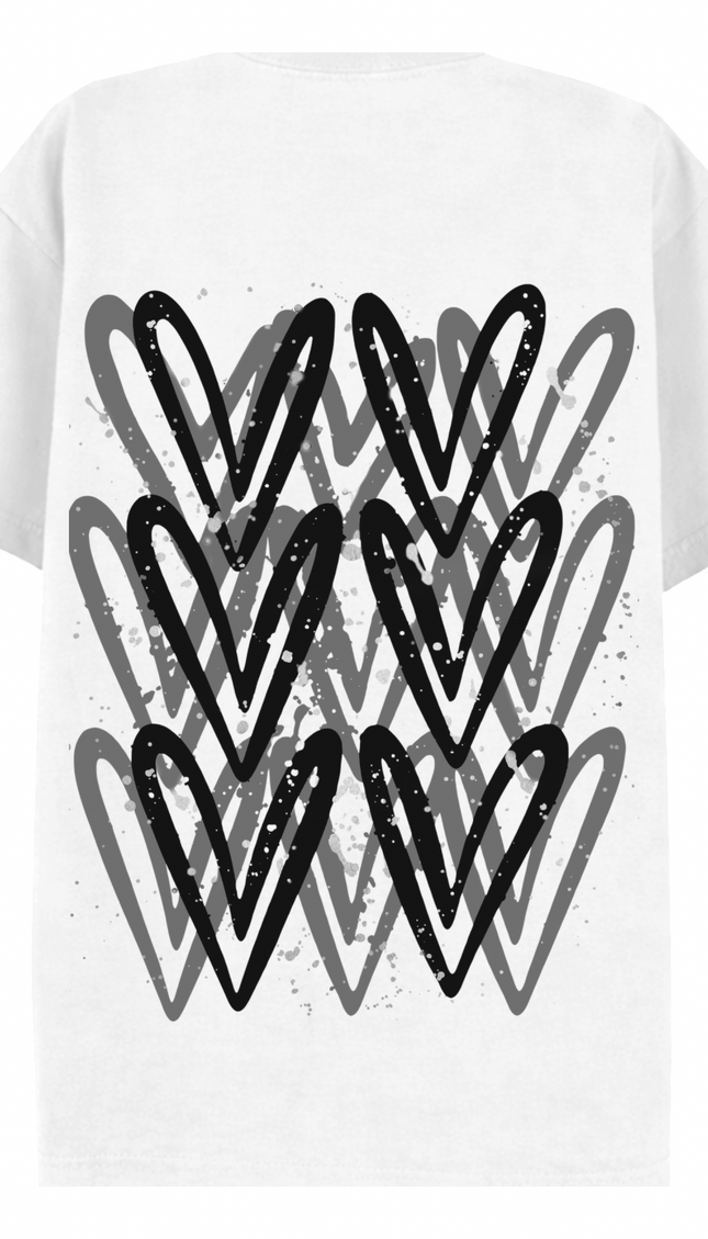 Black Heart Printed T-shirt – additional view