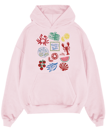 Crab, Seashell Hoodie Adults