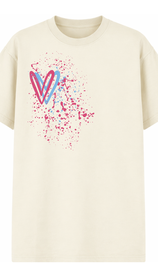 Multicoloured Heart Printed T-shirt – image 6