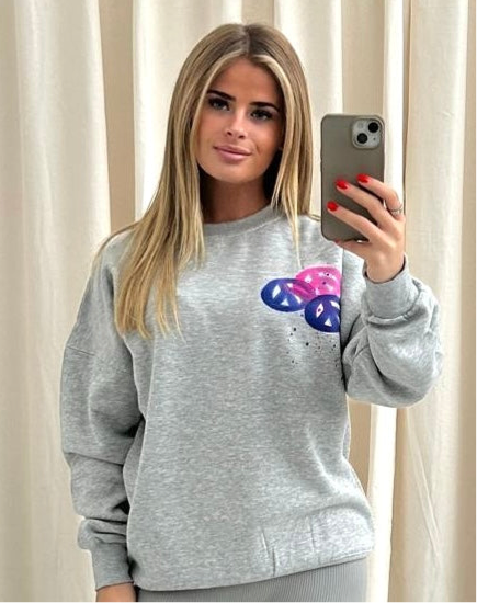 Peace + Love Printed Sweatshirt Adults
