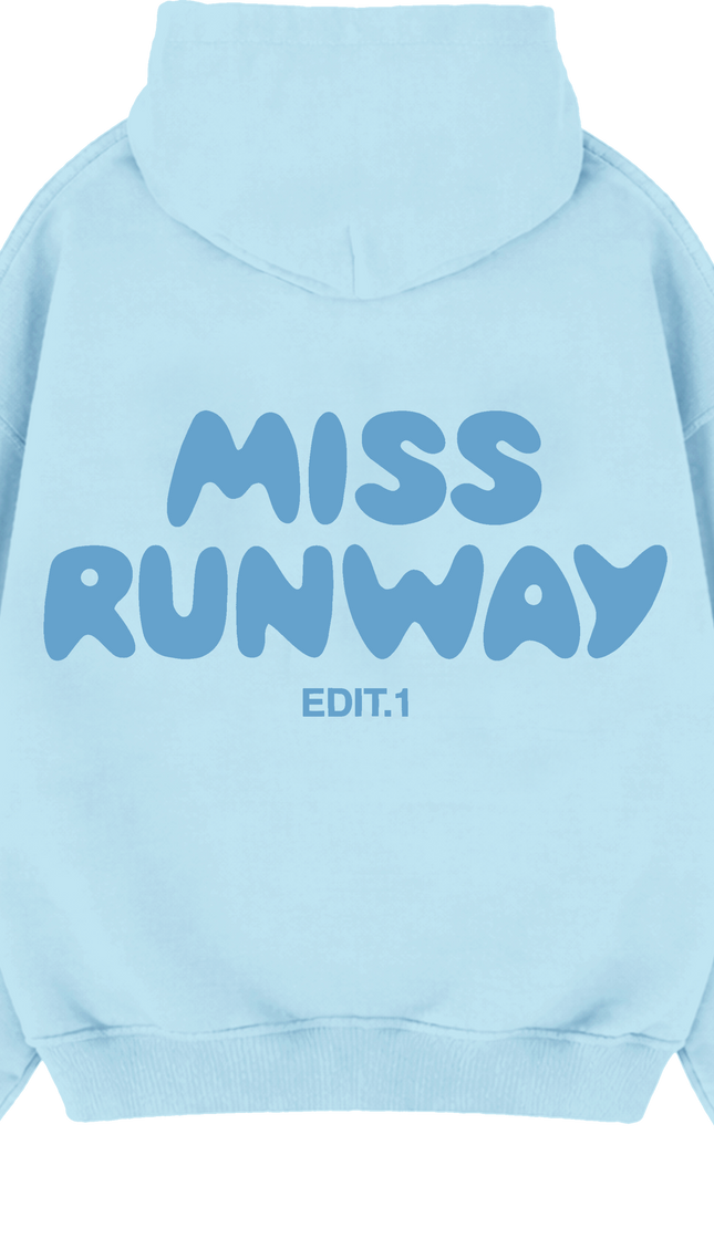 Miss Runway Edit 1 Hoodie Blue/Blue – adult printed hoodie by Miss Runway