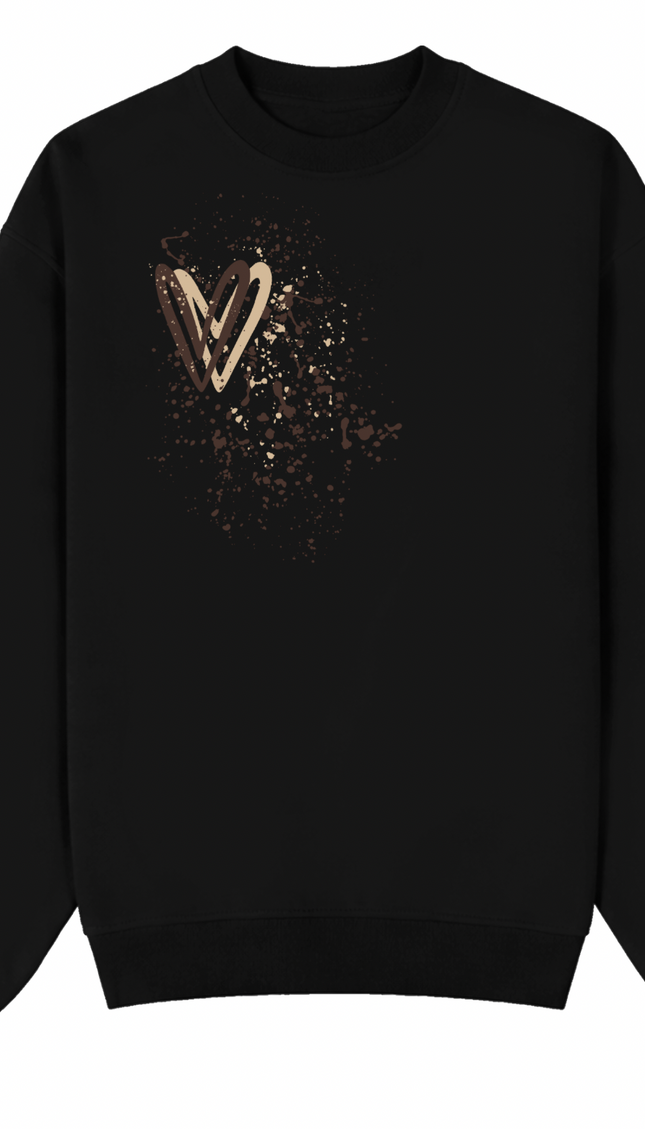 Brown Heart Printed Sweatshirt – image 8