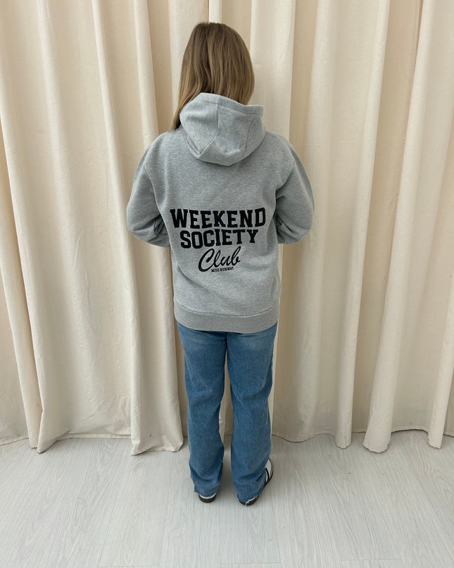 Wknd Society Club Hoodie Grey