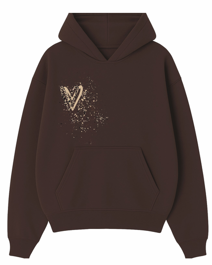 Leopard Print Heart Printed Hoodie Adults