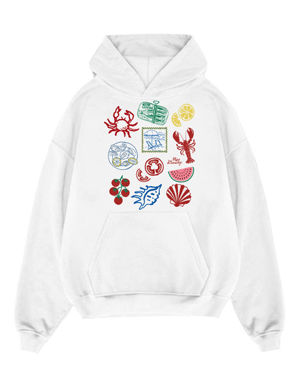 Crab, Seashell Hoodie Adults