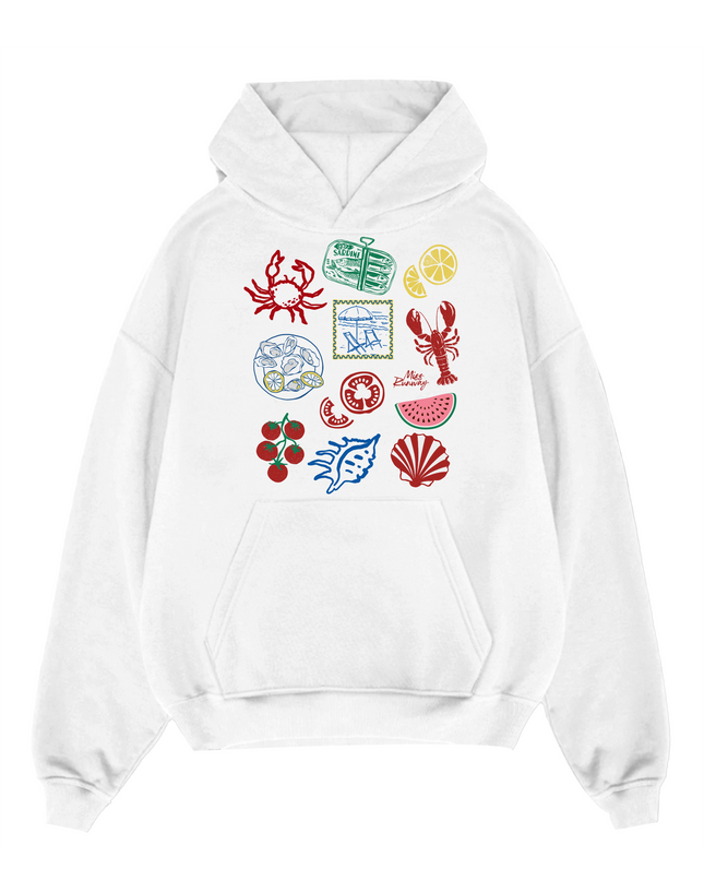 Crab, Seashell Hoodie Adults
