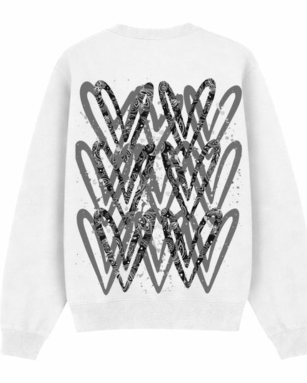 Charcoal Paisley Heart Printed Sweatshirt Kids