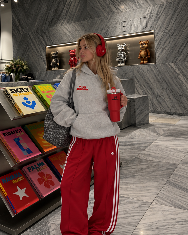 Edit 1 Hoodie Grey/Red Kids