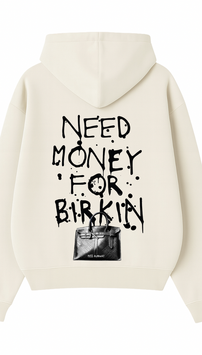 Need Money For Bags Black Hoodie – adult printed hoodie by Miss Runway
